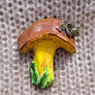 Брошь гриб масленок 1