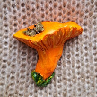 Брошь гриб лисичка 5