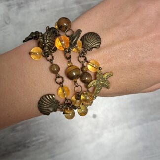 Браслет Золотой закат у моря